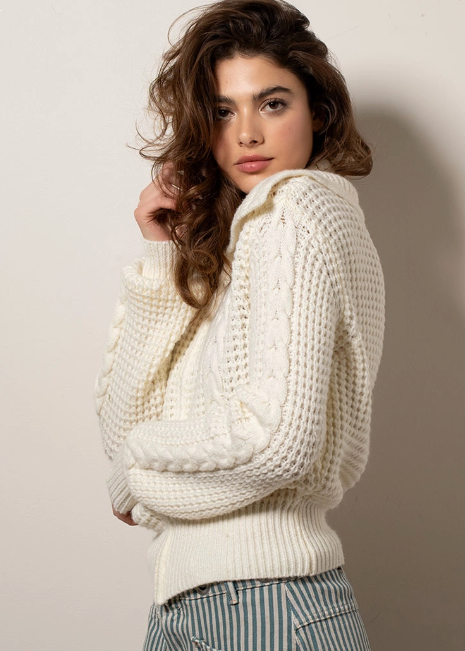 Anchor Point Zip up Sweater